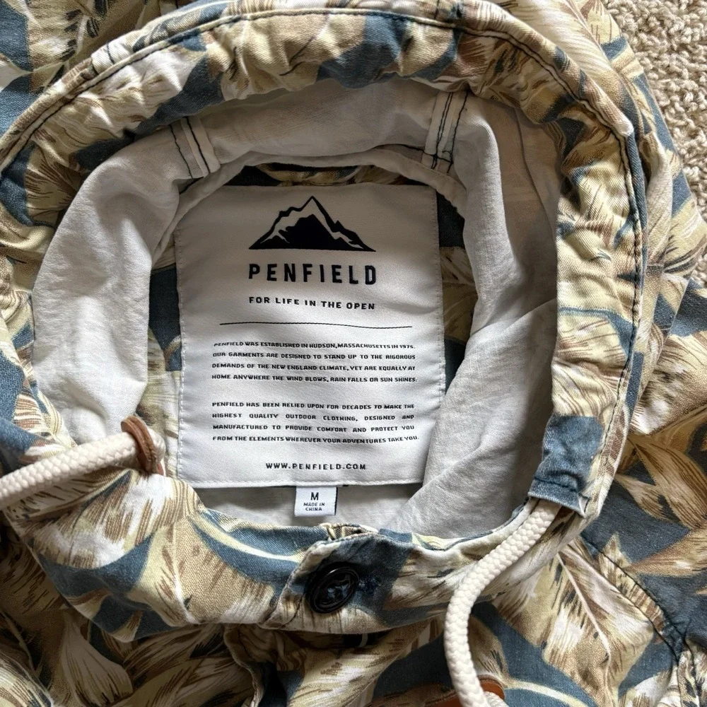 Penfield Harley Leaf Camo Jacket Snap Button‎ Men's Medium